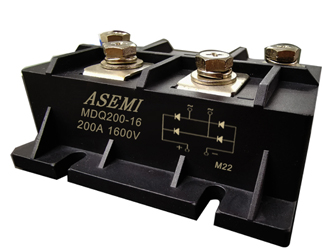 MDQ200-16/MDQ175-16/MDQ160-16ASEMI Single-phase rectifier module